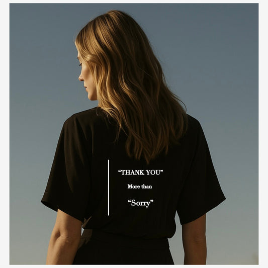 “Thank you” more than “Sorry”