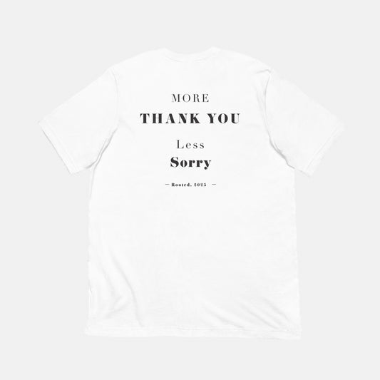 “Thank you” more than “Sorry”