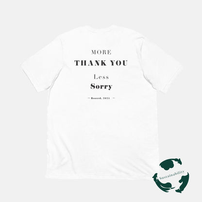 “Thank you” more than “Sorry”