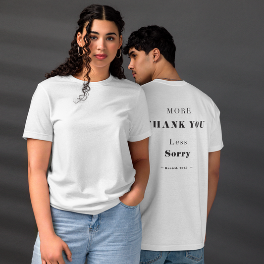 “Thank you” more than “Sorry”